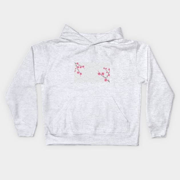 Sakura Cherry blos som Kids Hoodie by SQartsSection